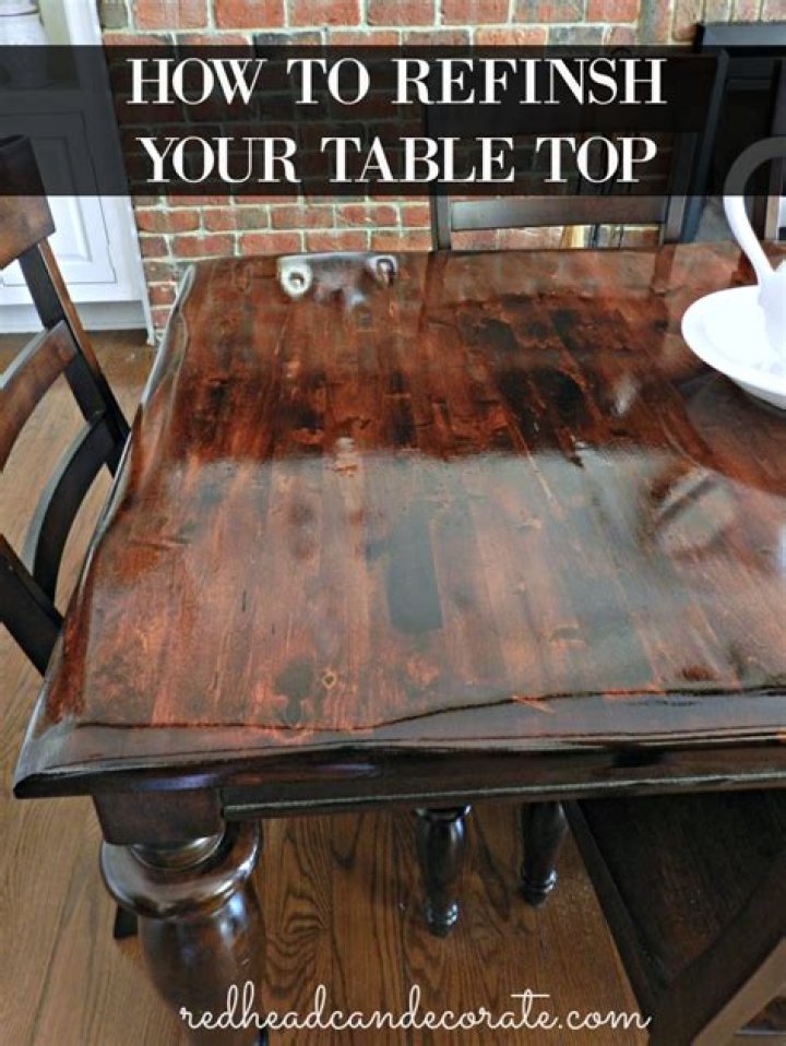 Question: How Do You Refinish A Kitchen Table Top??